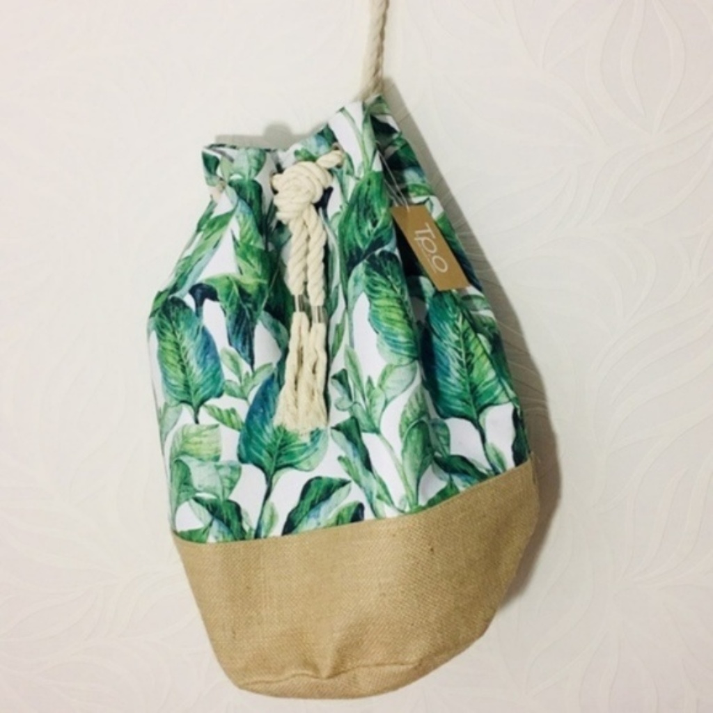 Tropical Drawstring Backpack